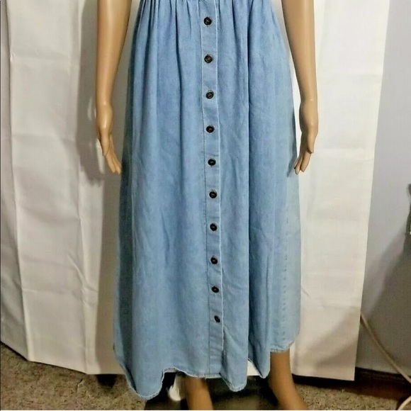 Vintage denim floral dress - Picture 1 of 4